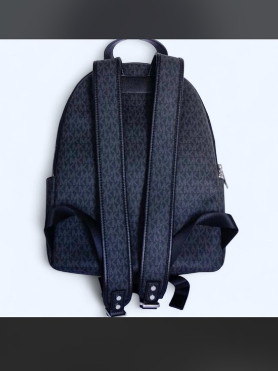 Michael Kors Black Logo-Print Backpack with Front Zip Pocket main image 5